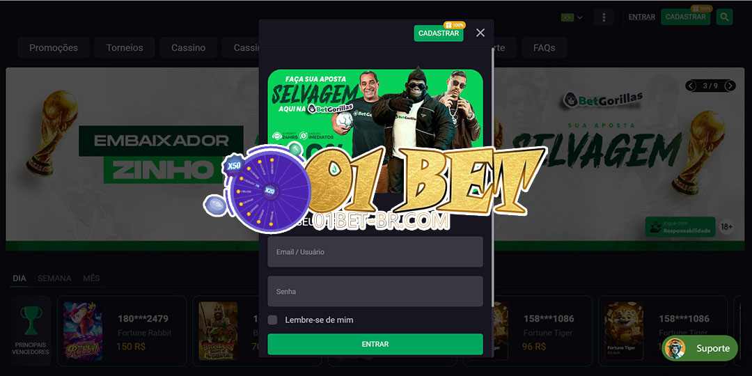 01 bet login